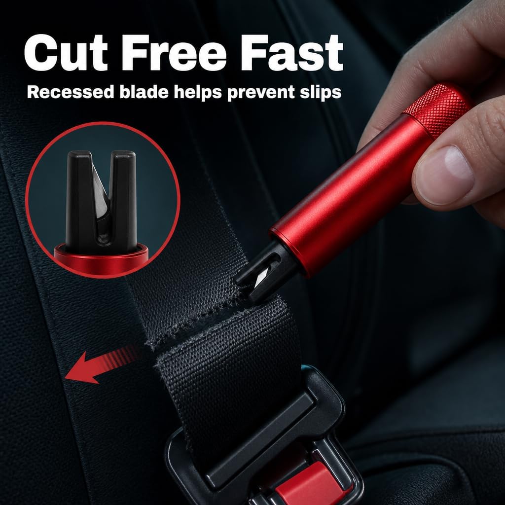 FRONTLINE Window Breaker and Seatbelt Cutter, 2 Pack Emergency Escape Tool