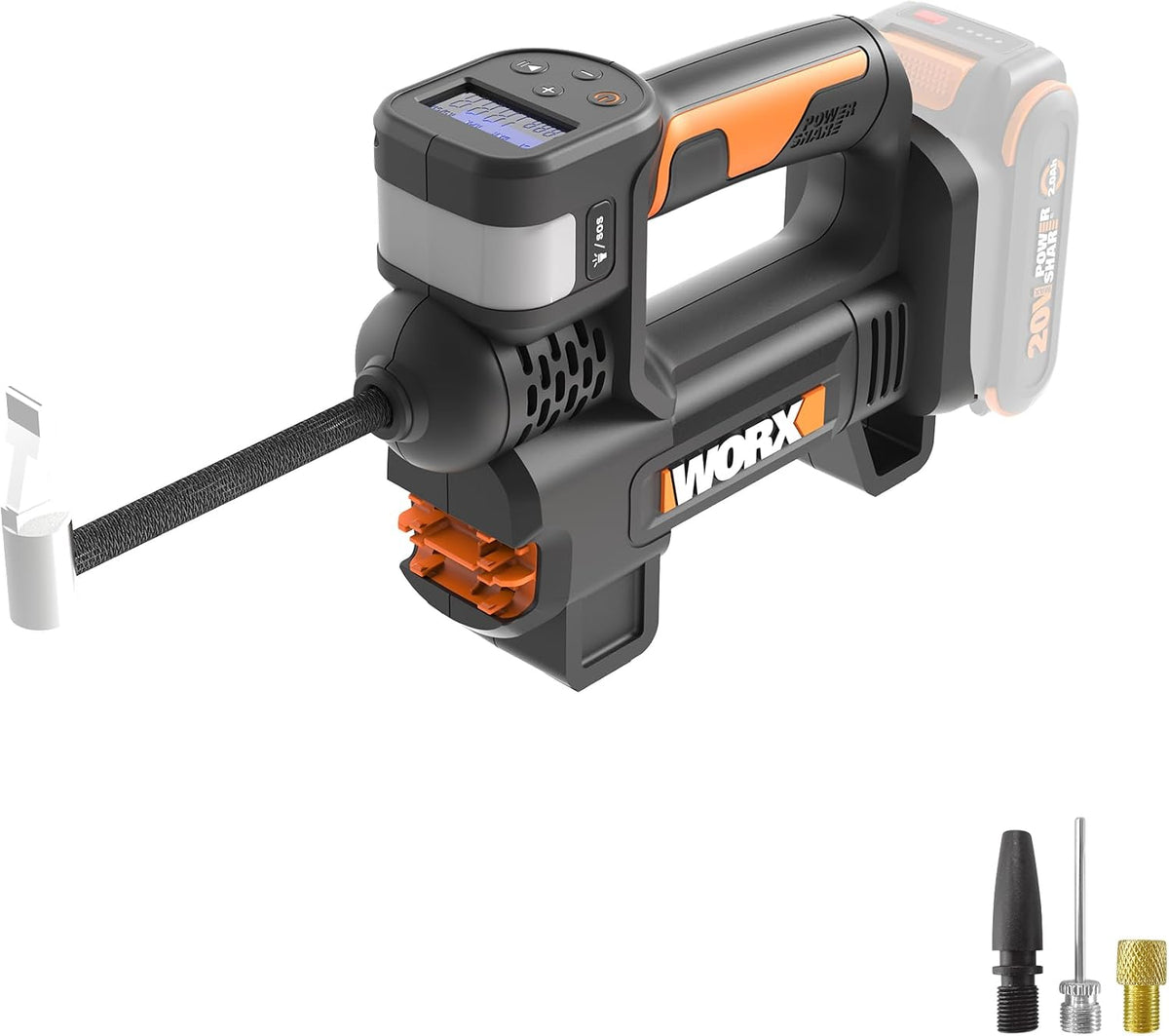 WORX Cordless Tire Inflator 20V Air Compressor, WX092L.9
