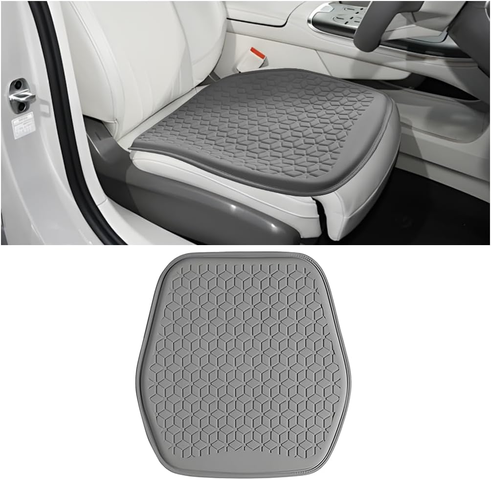 Zpana Gel Car Seat Cushion, Non-Slip & Comfortable Automotive Chair Protector Pad for Driving, Breathable Vehicle Interior Mat Cover Accessories, Universal for SUV Sedan Truck (Black)