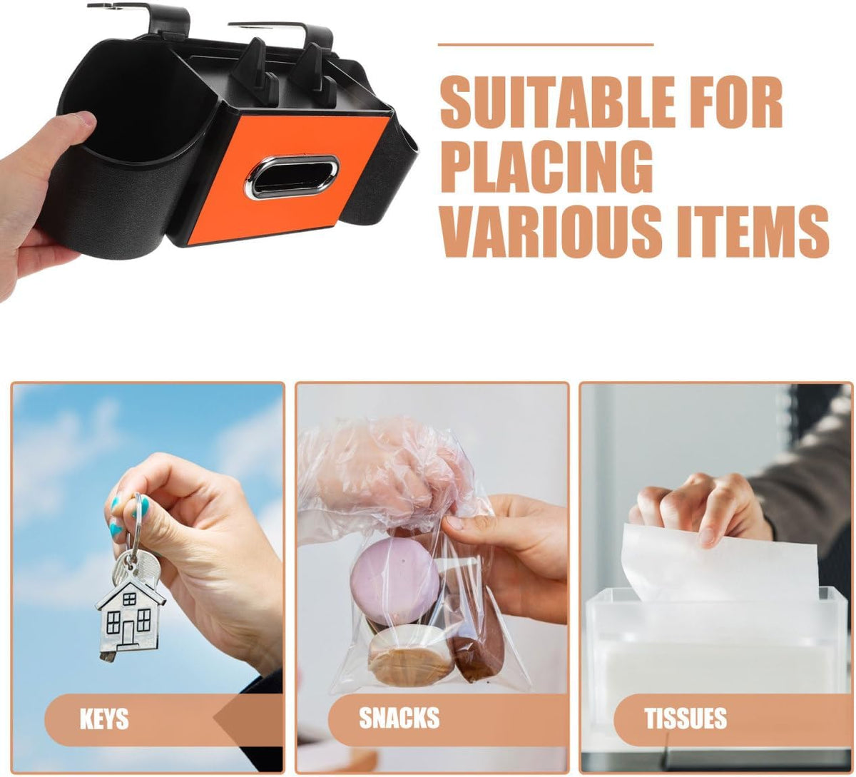 Ciieeo Back Seat Car Organizer with Cup Holder Tissue Box Headrest Hooks Phone and Snack Storage Car Backseat Storage Organizer for Travel SUV Sedan Interior