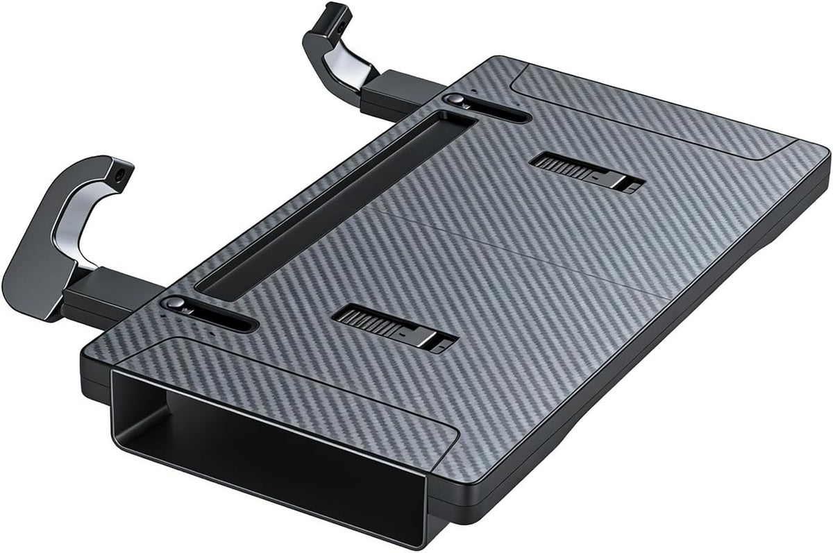 DYNAMI 2 in 1 Car Steering Wheel Tray &Seat Gap Storage Organizer
