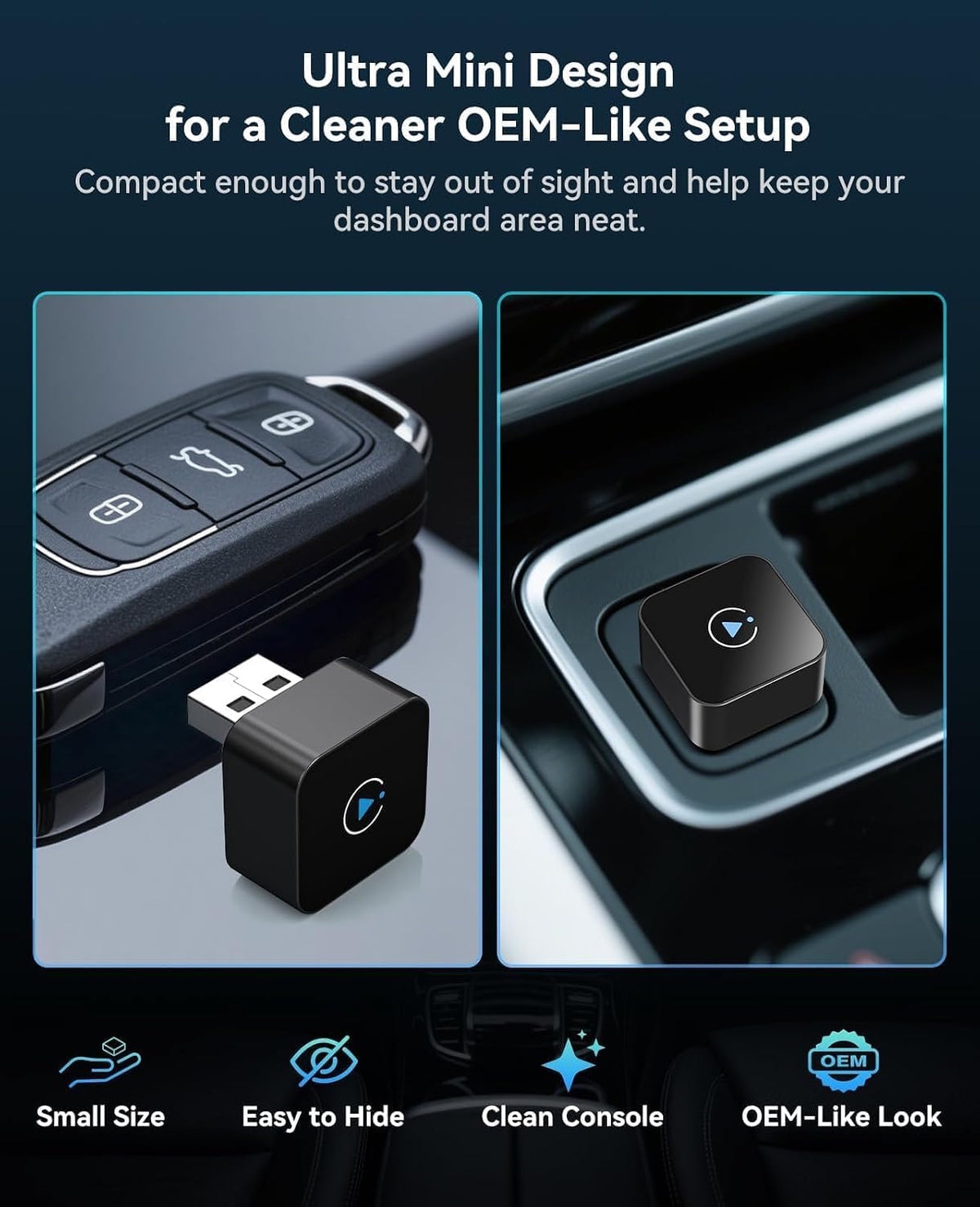 Wireless CarPlay Adapter 2 in 1 2026 Upgraded for Factory Wired carplay