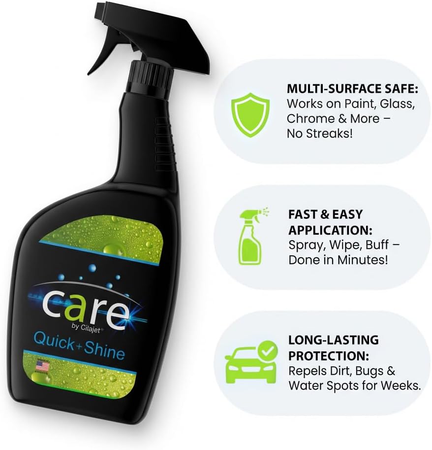 Auto Care Quick-Shine Car Polish Spray, Car Coating Spray for Shine & Protection, Long-Lasting Car Shine, Low-VOC, Professional Car Detailing Supplies, 32 oz