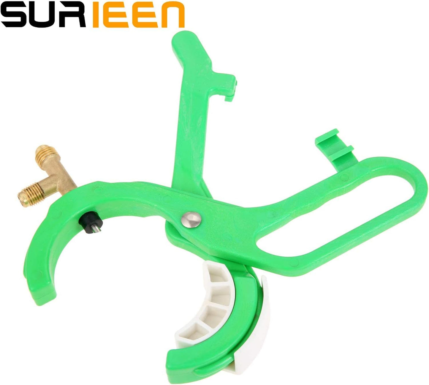 R134A R12 Side Can Tap, 3-in-1 Side Mount Can Tap Valve | 1/4'' SAE 1/2'' Thread R134a Refrigerant Dispenser Kit for Car AC Refrigerant Manifold System, (Green)