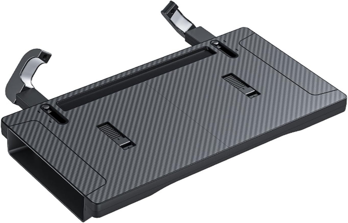DYNAMI 2 in 1 Car Steering Wheel Tray &Seat Gap Storage Organizer