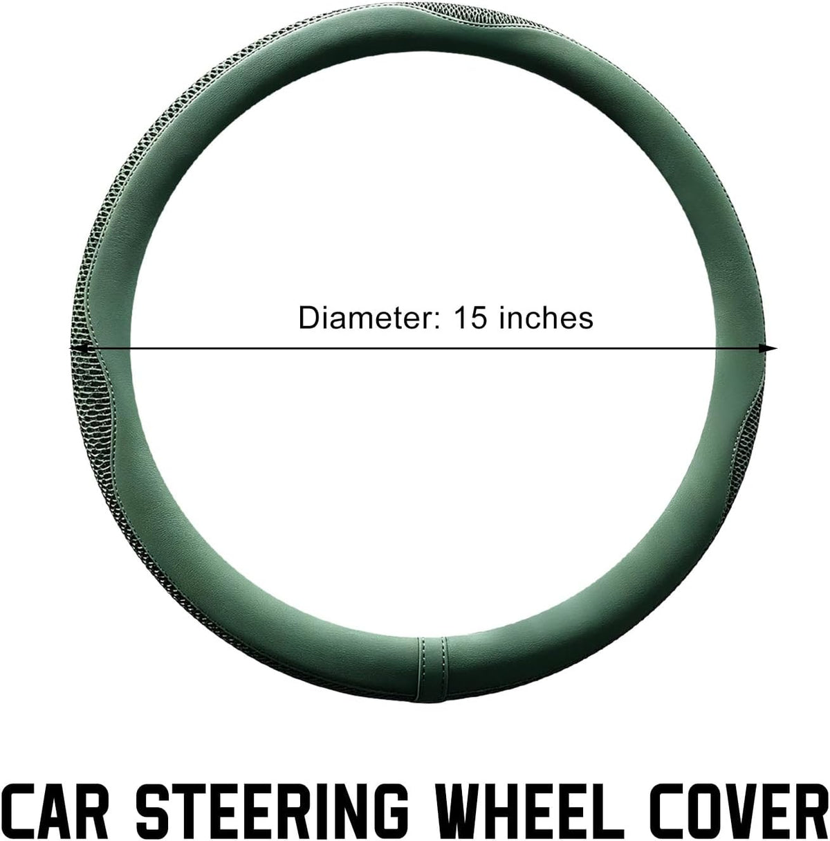 Breathable Car Steering Wheel Cover, Green