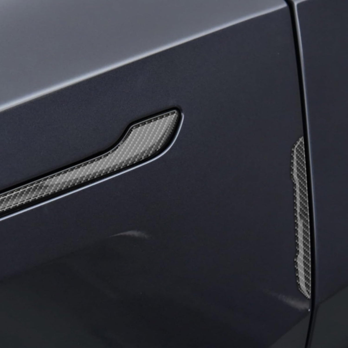 Door Protector Edge Guards Compatible with Tesla Model 3 Y X S Cybertruck Carbon Fiber Exterior Accessories Anti-Collision Bumper Guard Strip Rearview Mirror Wrap Trim Trunk Cover Strips (Black)
