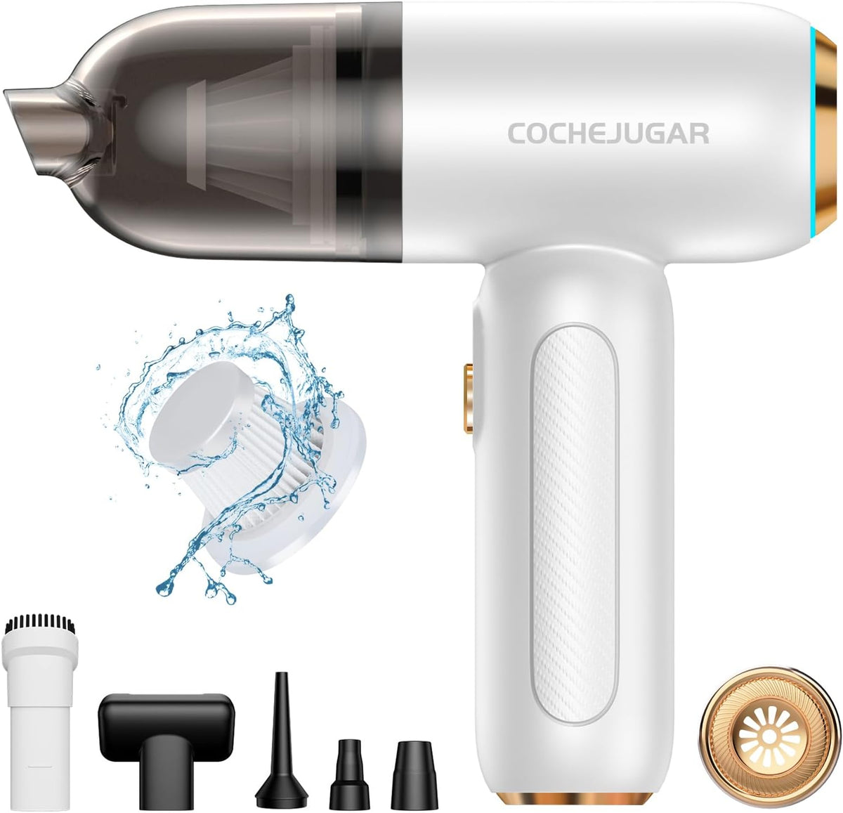 Portable Handheld Cordless Vacuum，18KPA 4-in-1 Magnetic Handheld Car Vacuum Cleaner Cordless with LED Light，30Mins Runtime& Type C Fast Charging，Low Noise for Car，Keyboard，Shelf