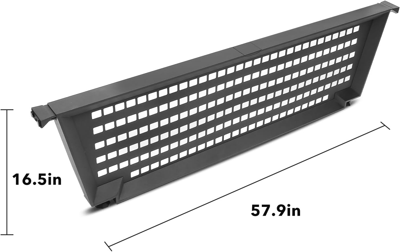 Truck Bed Divider Compatible with 2024 2025 Tesla Cybertruck, Rear Trunk Cargo Aluminum Organizer Carbon Steel Molle Panel with 8 Removable Hooks, No Drill Installation & Adjustable Partitions