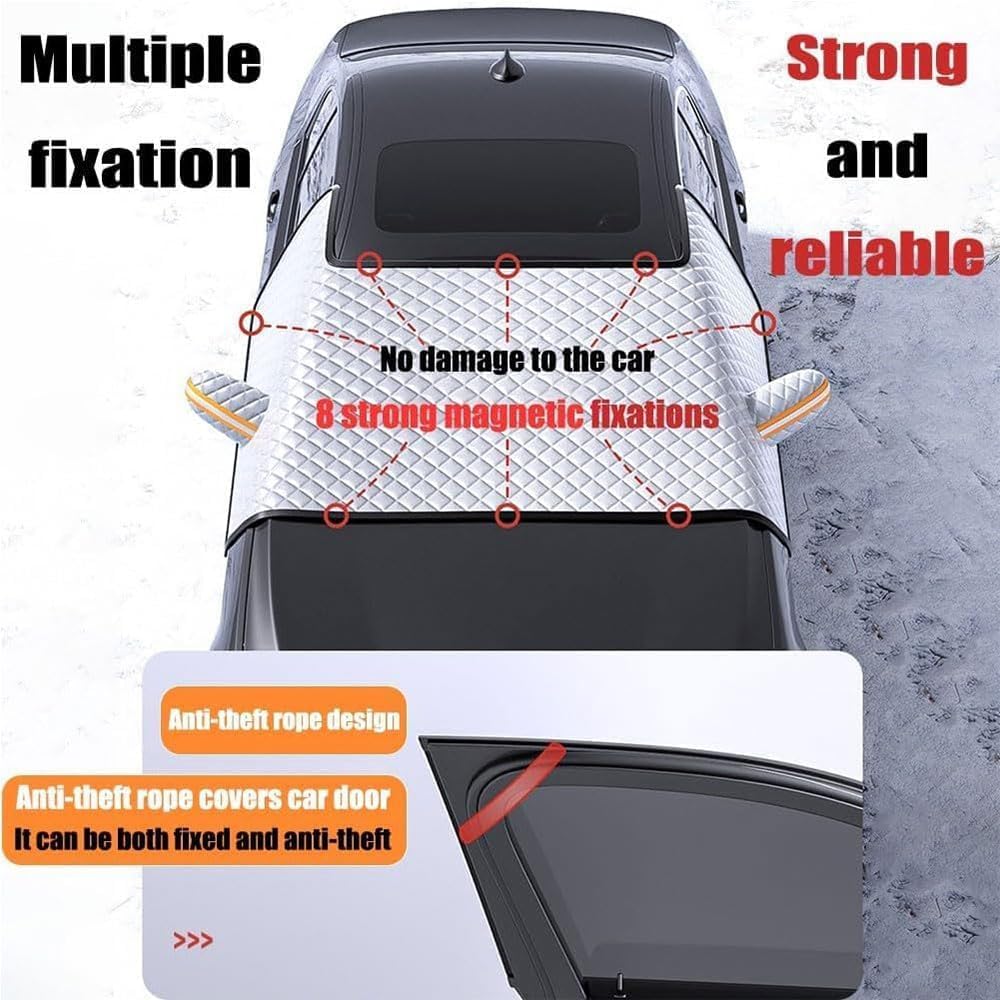 Car Windshield Cover for Mini Cooper 3 Door 2014-2018 2019 2020 2021 2022 2023 2024 Foldable Car Windscreen Cover All Weather Front Window Cover Snow Ice Frost UV Protection