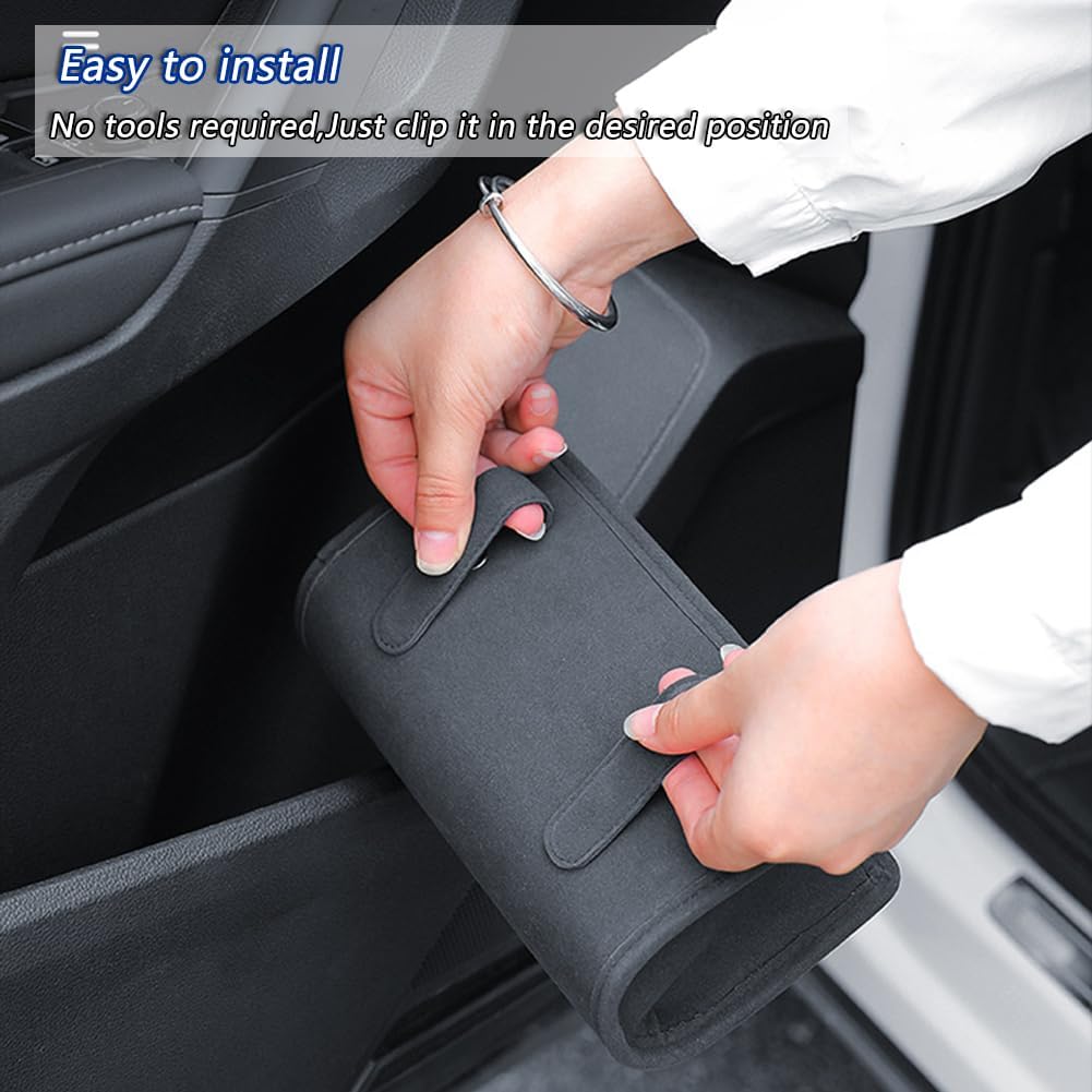 Tumecos 2Pcs Multifunctional Storage Box,Car Trash Can, Auto Door Side Organizer,Large Capacity Storage Bag,Back Seat Storage Pocket, Car Accessories Organizer Box(Style A)