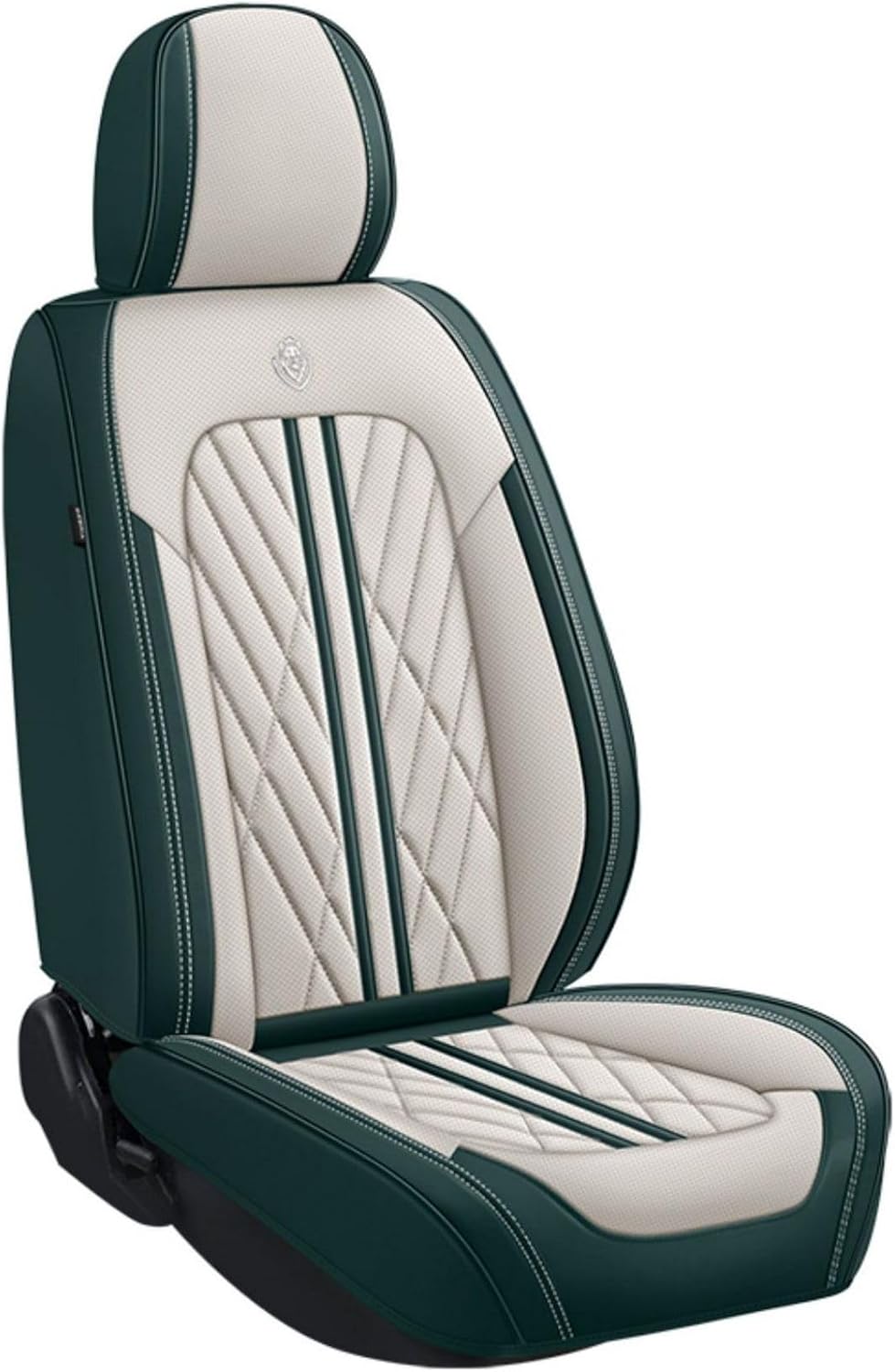 Premium Nappa Leatherette Car Seat Cover Set Custom Fit for Honda CR-V CRV 2000-2023 2024 2025 2026 Water-Proof Breathable Faux Leather Seat Cushion Protectors (Full Set 5 Seats,Beige Green)