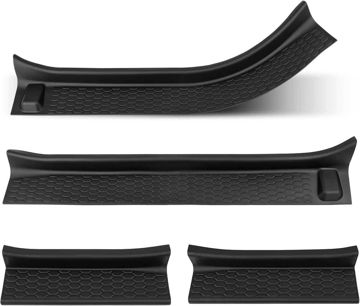 Door Sill Guards for 2018-2025 Jeep Wrangler JLU Gladiator JT 4 Door Black
