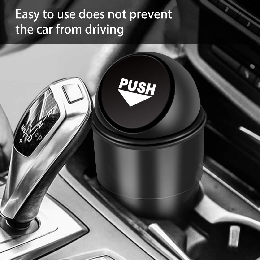 Cup Holder Trash Can, Leakproof Car Trash Can with Lid, Trash Bin for Car Accessories, Mini Garbage Bin Organizer for Automotive Office Home Kitchen, Applicable to Women and Men