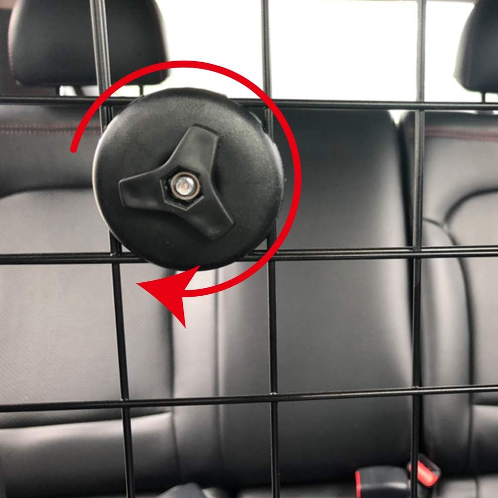 KOOLTAIL Dog Car Barrier - Front Seat Pet Vehicle Barriers Adjustable Steel,Safety Guaranteed Dogs and Passengers for Cars＆SUV's, for Small and Medium Dogs