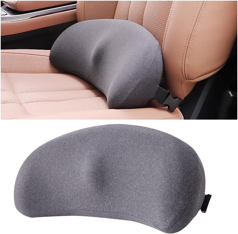 Mandark Car Seat Cushion, Memory Foam Vehicle Driver Seat Pad for Back & Sciatica Pain Relief, Comfortable Lumbar pillow for Driving, Office Chair, Wheelchair, Universal for SUV, Truck, RV (Dark Gray)
