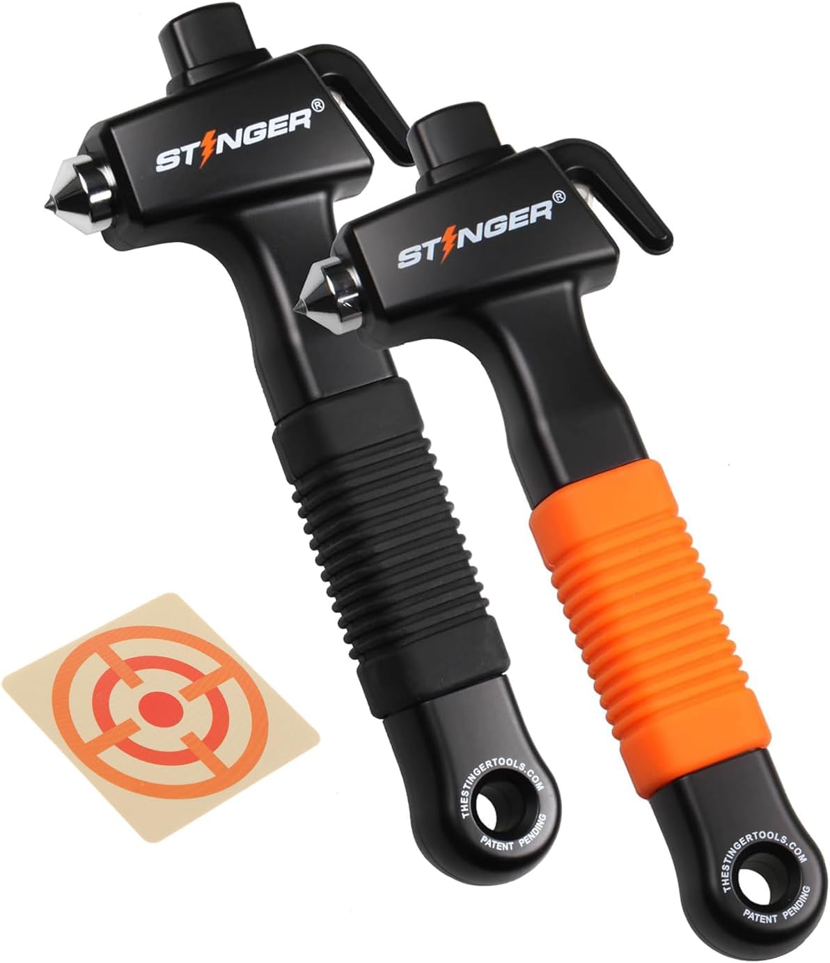 Stinger Super Duty Car Emergency Escape Tool - Hardened Carbon Steel Safety Hammer, Spring-Loaded Window Breaker, Razor-Sharp Seat Belt Cutter, Life-Saving Rescue Tool (One Green)