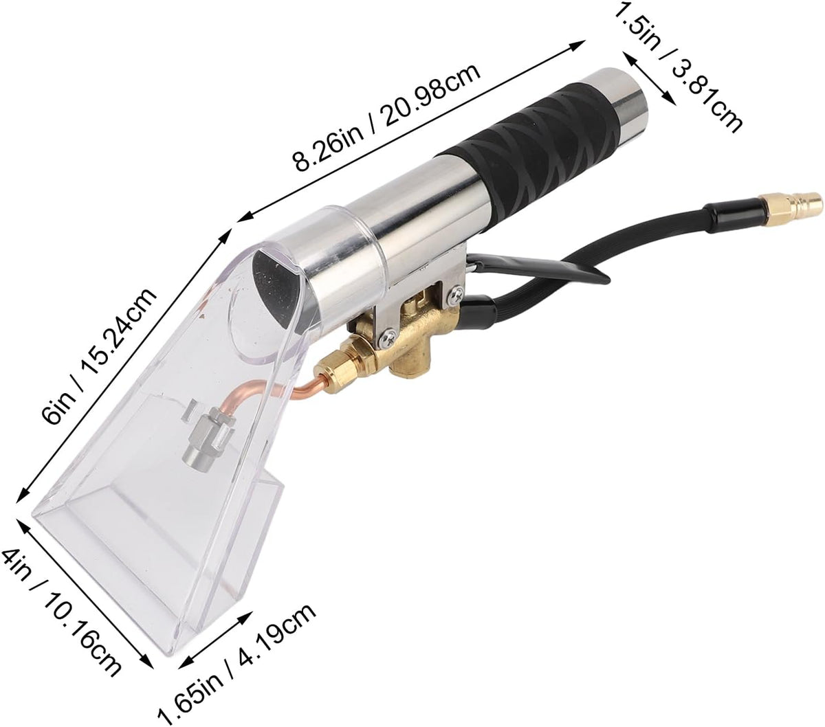 Extractor Hand Tool, Stainless Steel Multifunctional High Efficiency Upholstery and Auto Detailing Tool Hand Wand for Carpet Cleaning Extractors