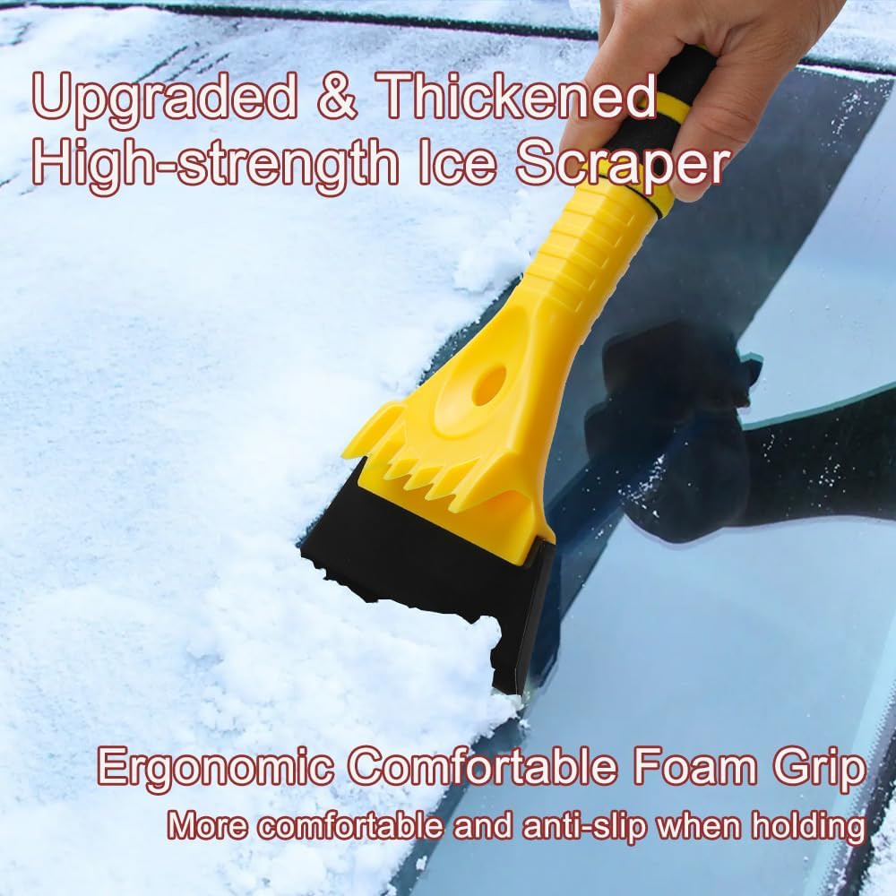 12.4" Ice Scraper for Car Windshield Snow Frost Ice Removal Tool Snow Scraper with Foam Handle for Cars Trucks Window