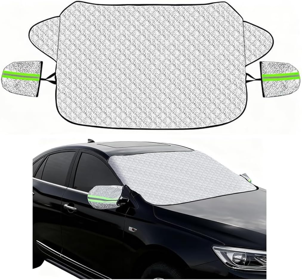 Auto Windshield Snow Cover for 2022-2025 Ford Maverick, Exterior Front Window Frost Guard Ice Protection Sun Shade White