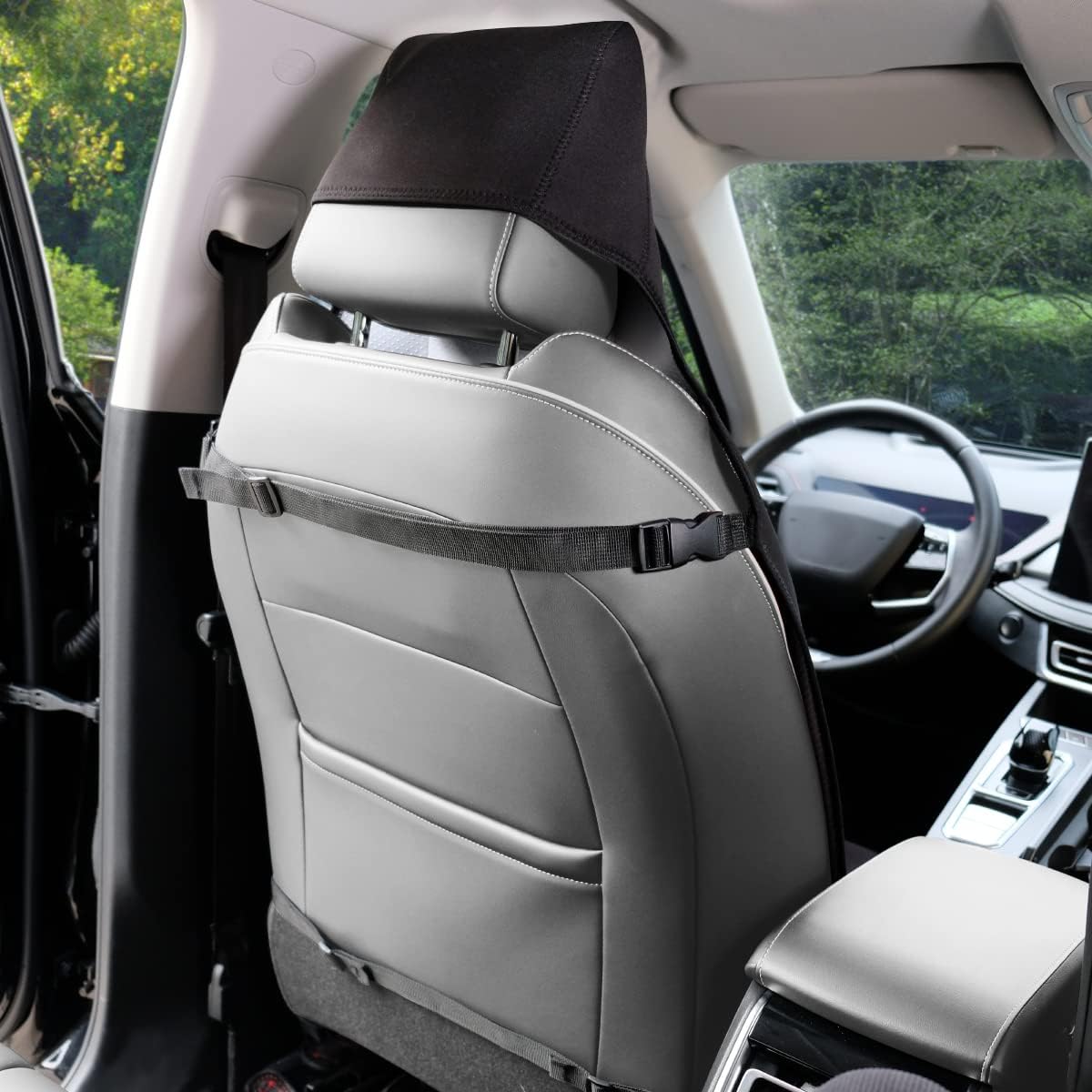 Neoprene Waterproof Car Seat Cover, Black 2pcs, Non-Slip