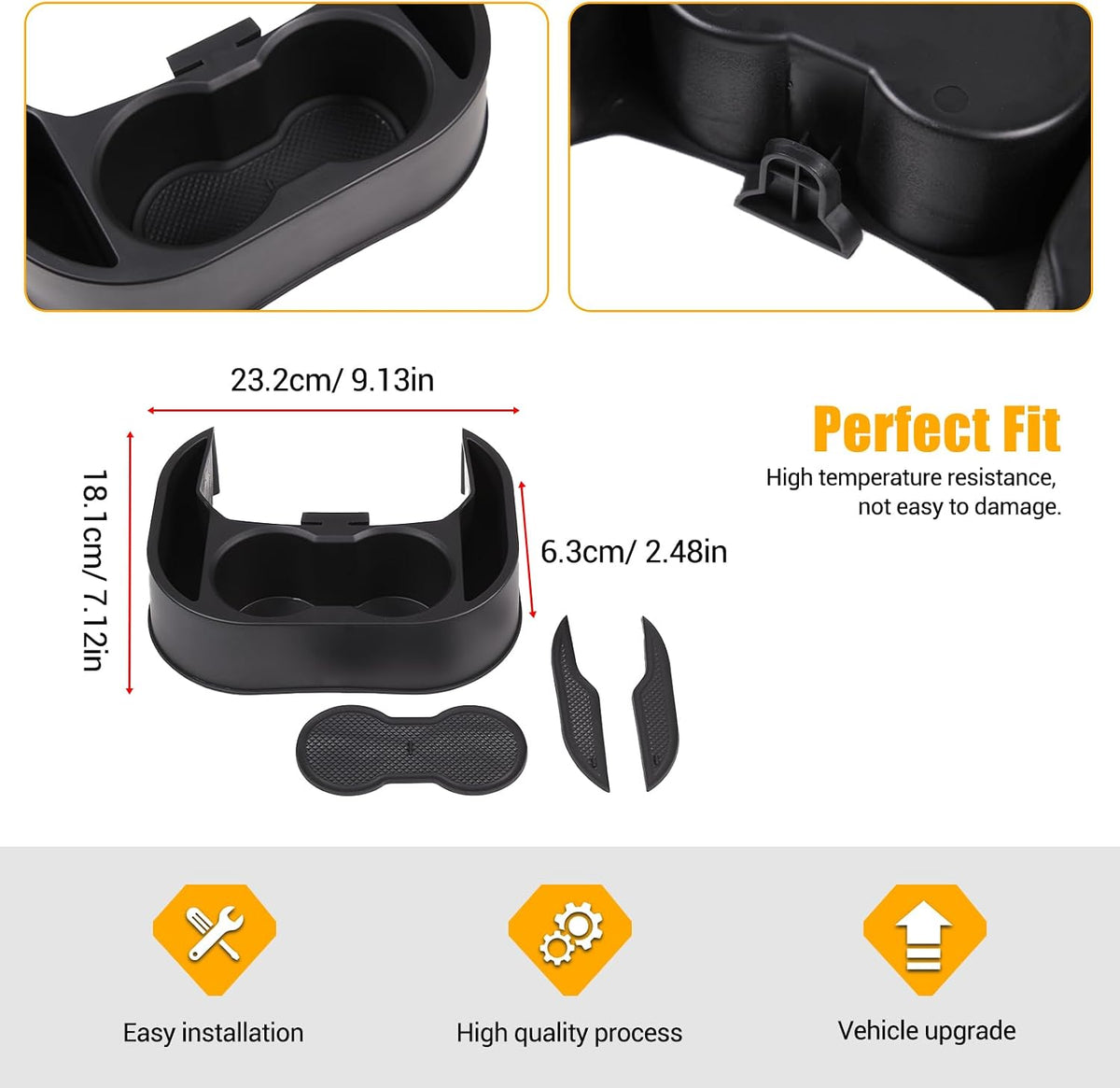 Rear Cup Holder Expander Organizer Compatible with Ford Maverick 2022-2026