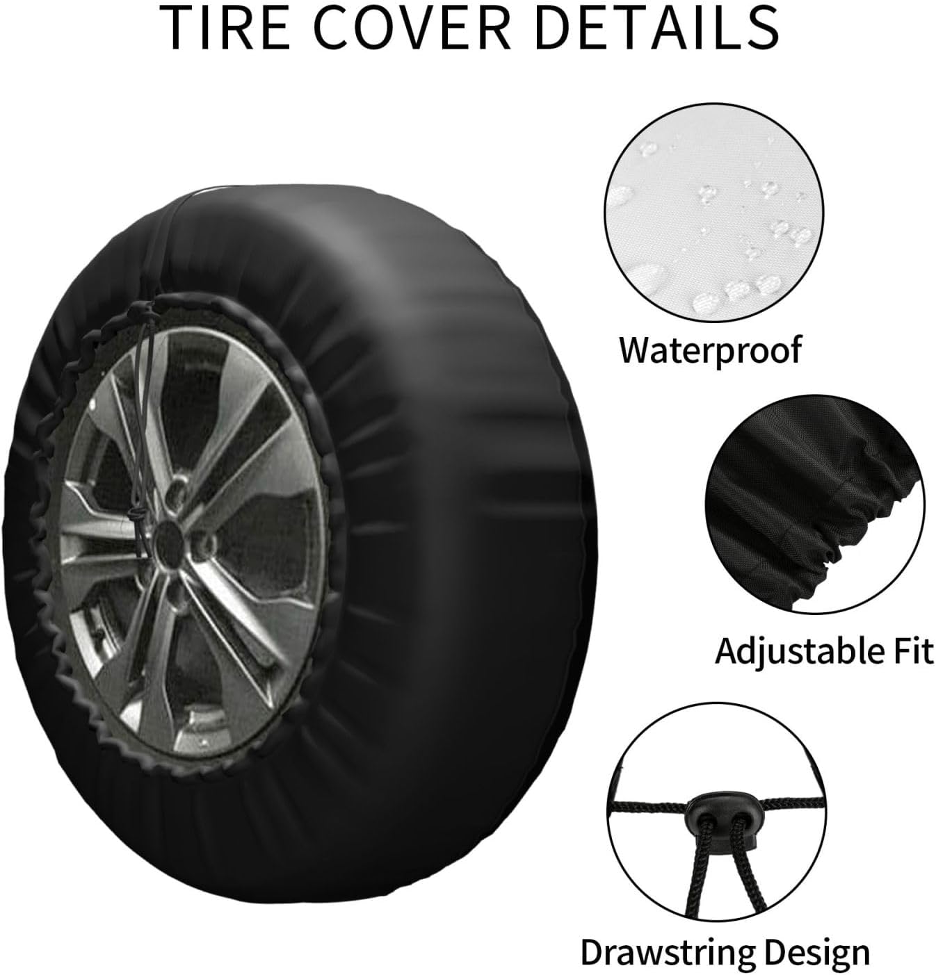 I Hate Pulling Out Funny Camping Spare Tire Cover - Waterproof, Dust-Proof, Sunscreen Universal Wheel Protector for Trailer, SUV, Truck, and RV 17 inch