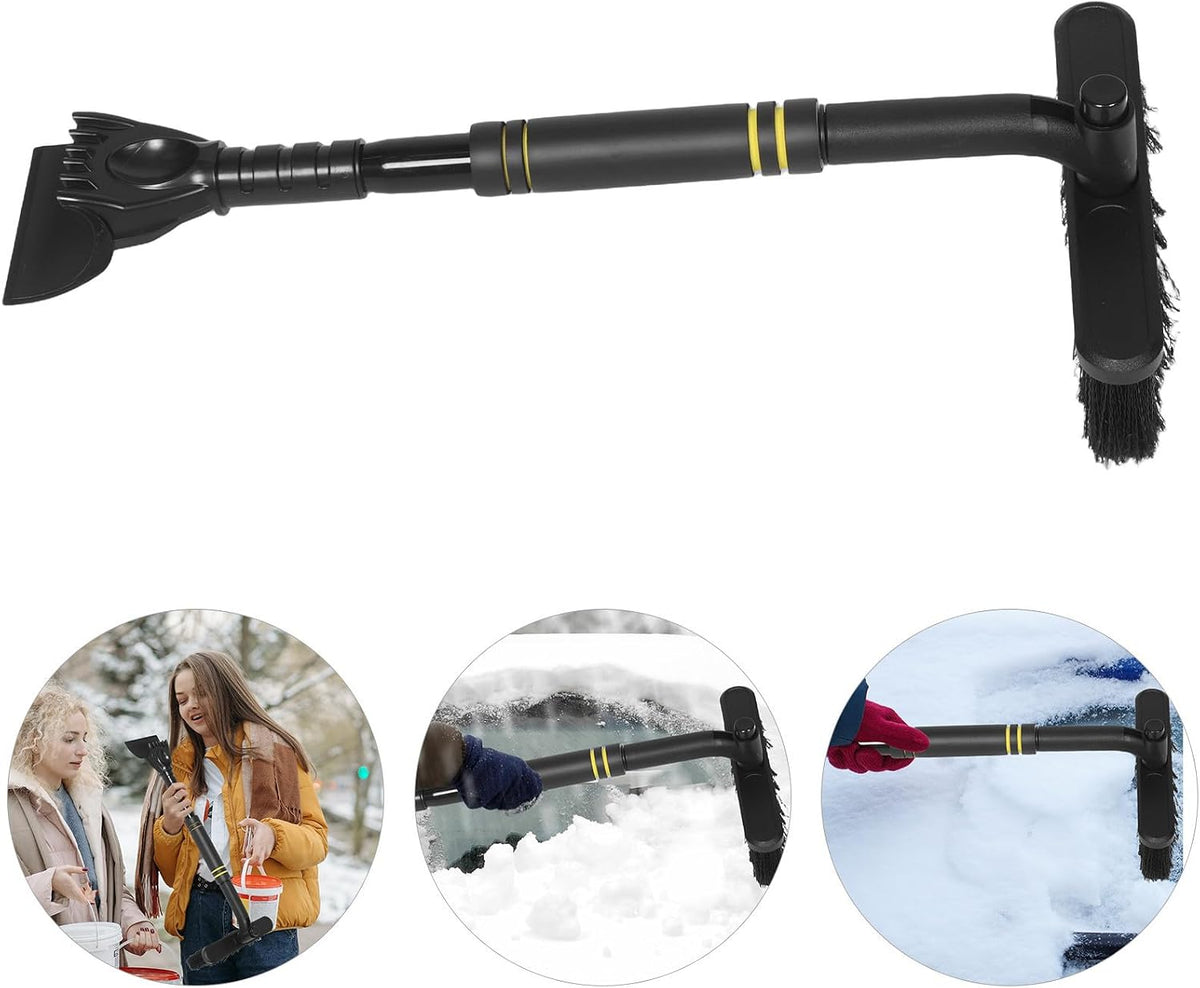 Extendable Car Snow Brush Scraper for Windshield, Detachable Plastic