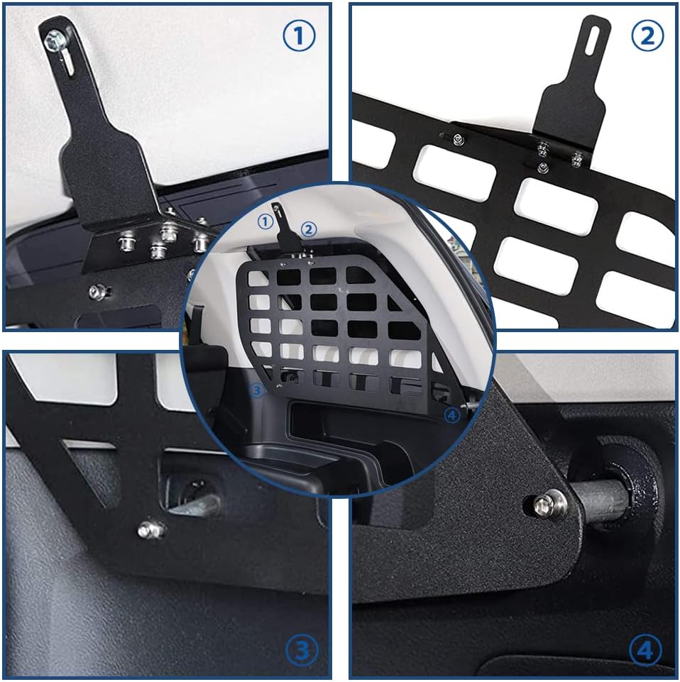 Rear Window Molle Panels Fit for Toyota 4Runner 2010-2024 Modular Storage Panel System Rear Cargo Rack Interior Trunk Storage Shelf Accessories