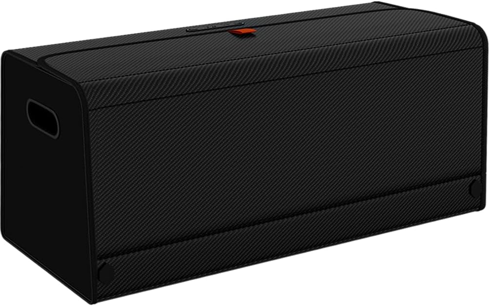 GMQ Car Trunk Organizer for SUV,Car Organizers and Storage with Collapsible Storage, Magnetic Lid Large Capacity for SUV, Truck, MPV (Carbon Black, XXL-29.5×13×12.5 IN)