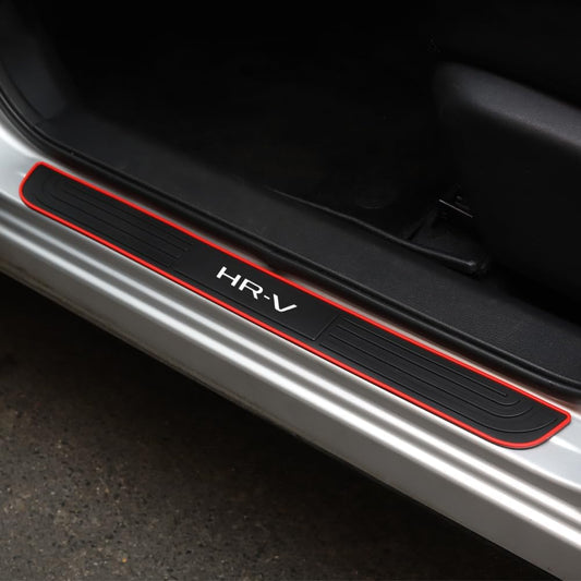 4PCS PVC Soft Rubber Door Sill Protector Anti-Dirty Scuff Plate Cover Guard Sills Protector Trim,Welcome Pedal Protect for Honda HR-V HRV 2023 2024 2025 2026
