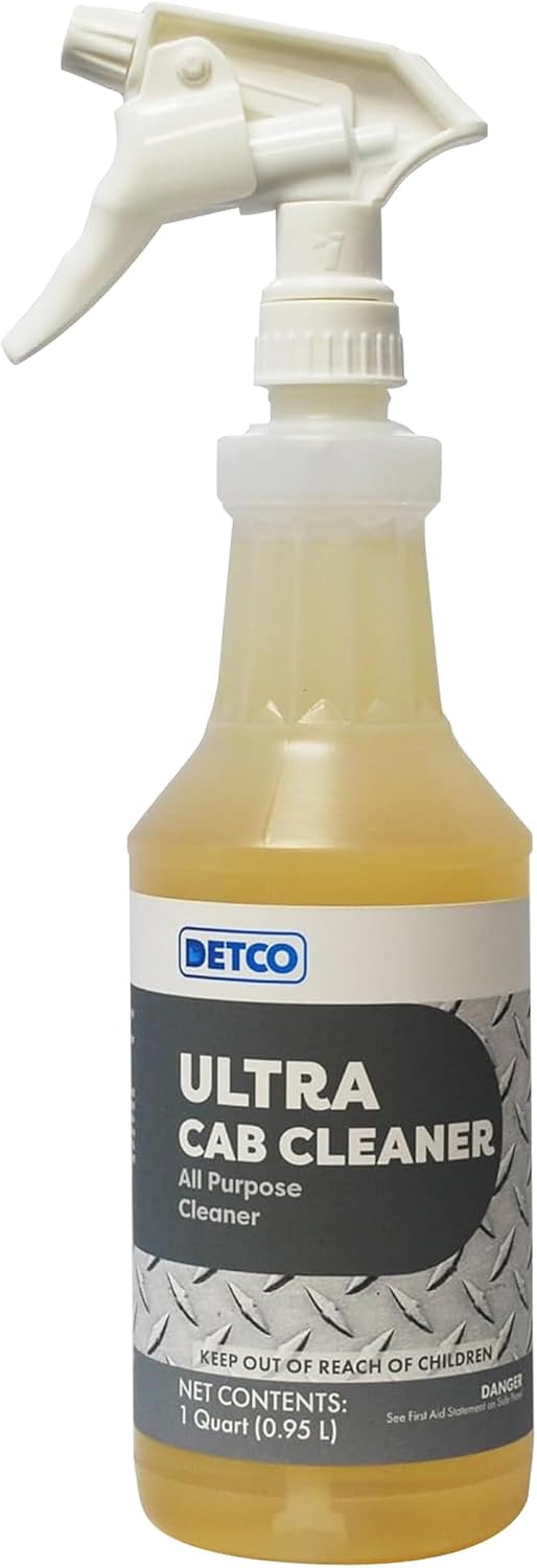ULTRA CAB CLEANER - Heavy Duty Cleaner for Cars, Trucks, & Vehicles, Interior Detailer for Seats, Carpets, Vinyl, Fabric, Leather, Upholstery, Headliner, & Dash, 32 Ounce Spray