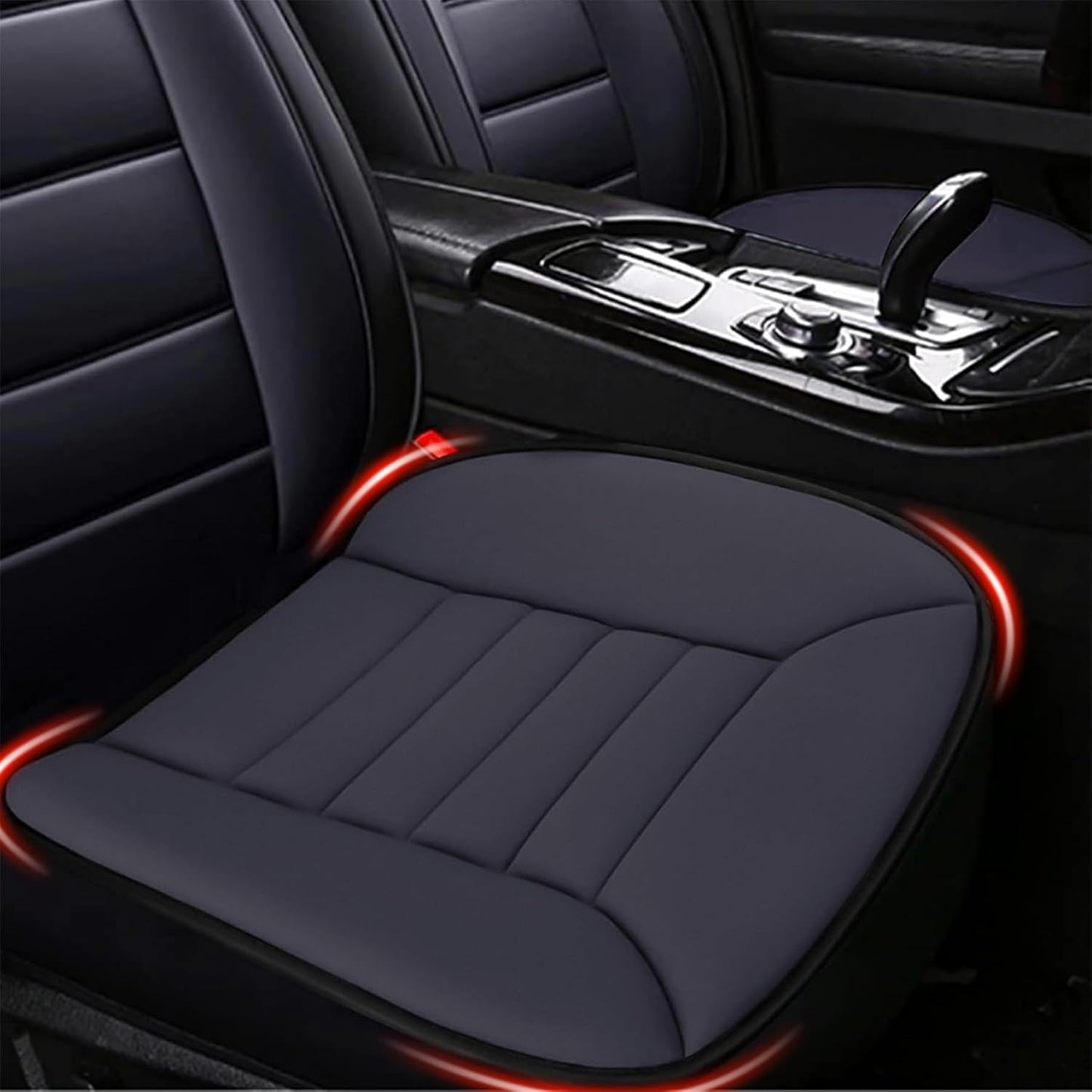 MYFAMIREA Car Seat Cushion Pad 1.2" Thick Comfort Seat Protector for Car Driver Seat Office Chair Home Use Memory Foam Seat Cushion with Non Slip Bottom, 20'' x 18.5'', Orange