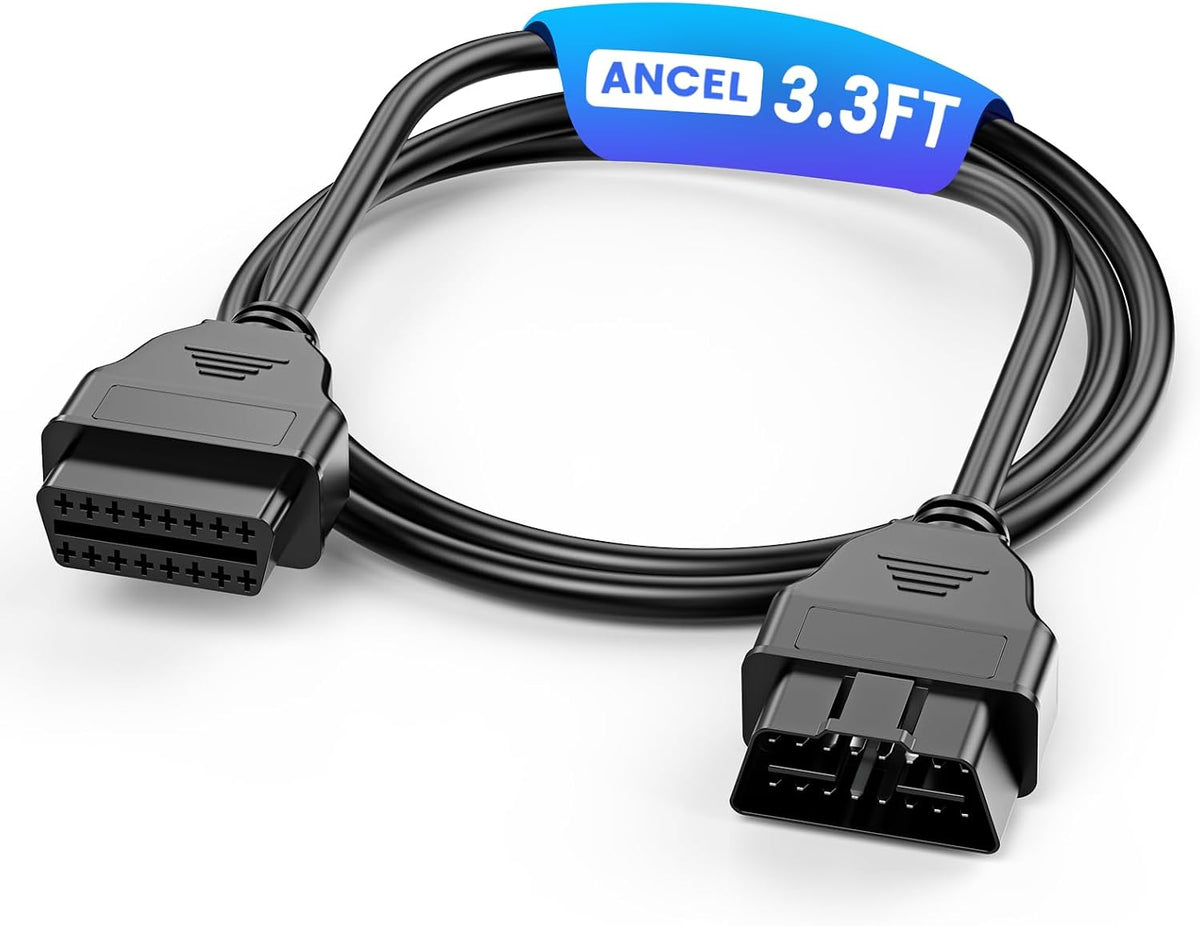ANCEL 3.3 ft OBD2 Extension Cable, 16-Pin Male to Female Adapter
