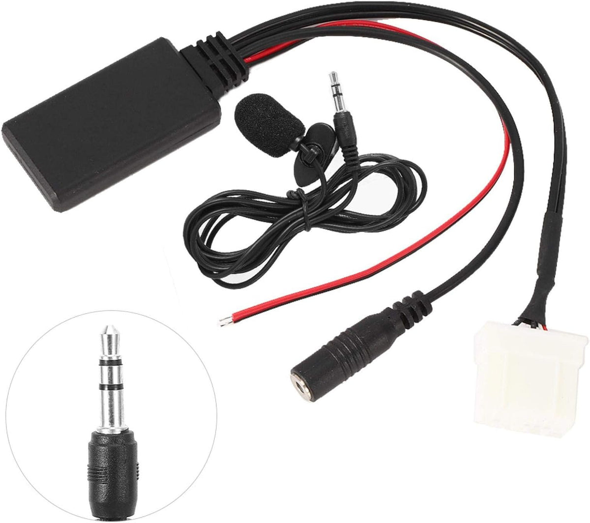 KIMISS Bluetooth 5.0 Car Adapter with Microphone, for Mazda 2 3 5 6 RX8, AUX-in Cable for Hands-Free Calling & Music Streaming, Wireless Audio Receiver