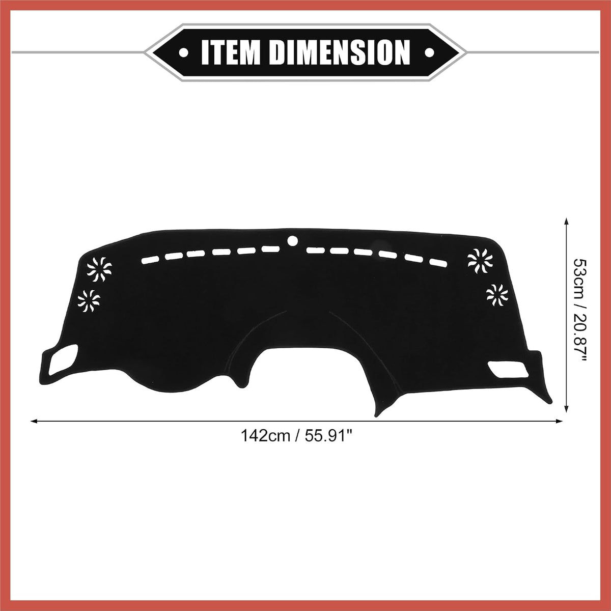 ACROPIX Car Dashboard Cover Mat Compatible for Jeep Renegade 2015-2022, Protective Polyester Black Center Console Interior Trim Dash Board Mat Car Parts