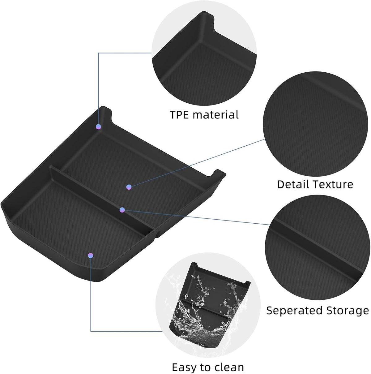 Center Console Lower Organizer for 2026 Toyota bZ/bZ Woodland Accessories