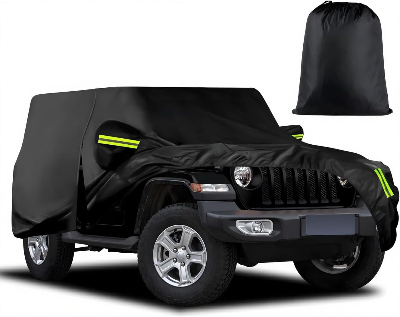 6 Layers Car Cover, 184-196 inch | Waterproof All Weather, Outdoor Full Cover, Rain Sun UV Protection, Zipper Cotton, Universal Fit for Sedan