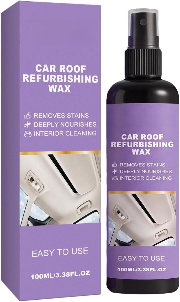 4-in-1 Multi Foam Cleaner,Lemon Scent Multi,All-Purpose Foam Spray for Car Steering Wheel, Cars Seat, Leather and House(100ML)