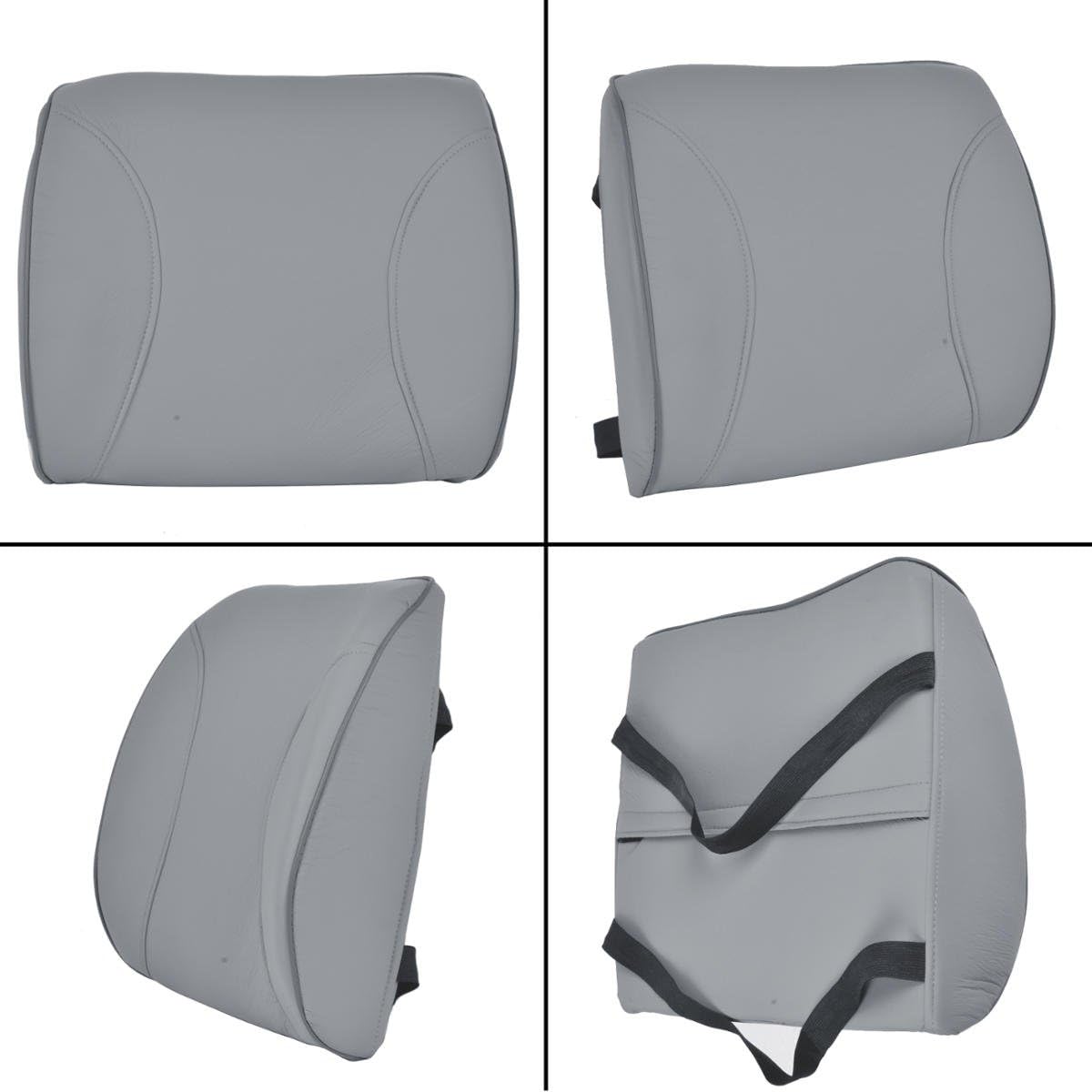 BDK BS-300-GR Durable Foam Lumbar Support 3D Balanced Firmness Cushion-Lower Back Pain Relief-Best for Office Chair, Car Seat, Recliner, Gray