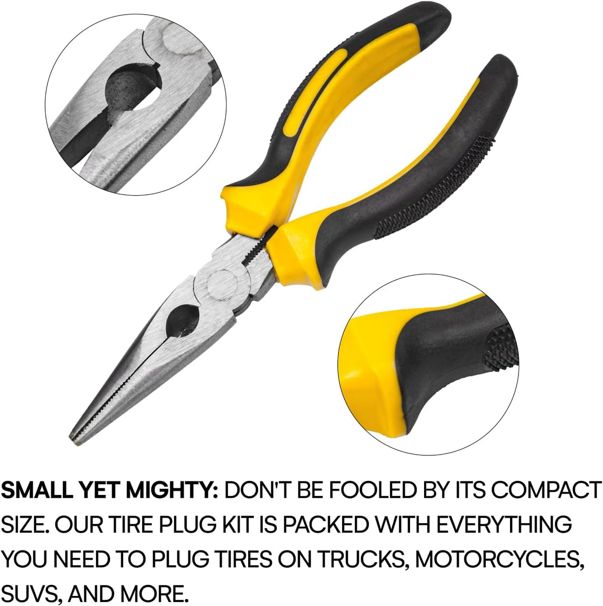 Boulder Tools Tire Plug Kit - Heavy Duty Tire Repair Kit for Tubeless Tires