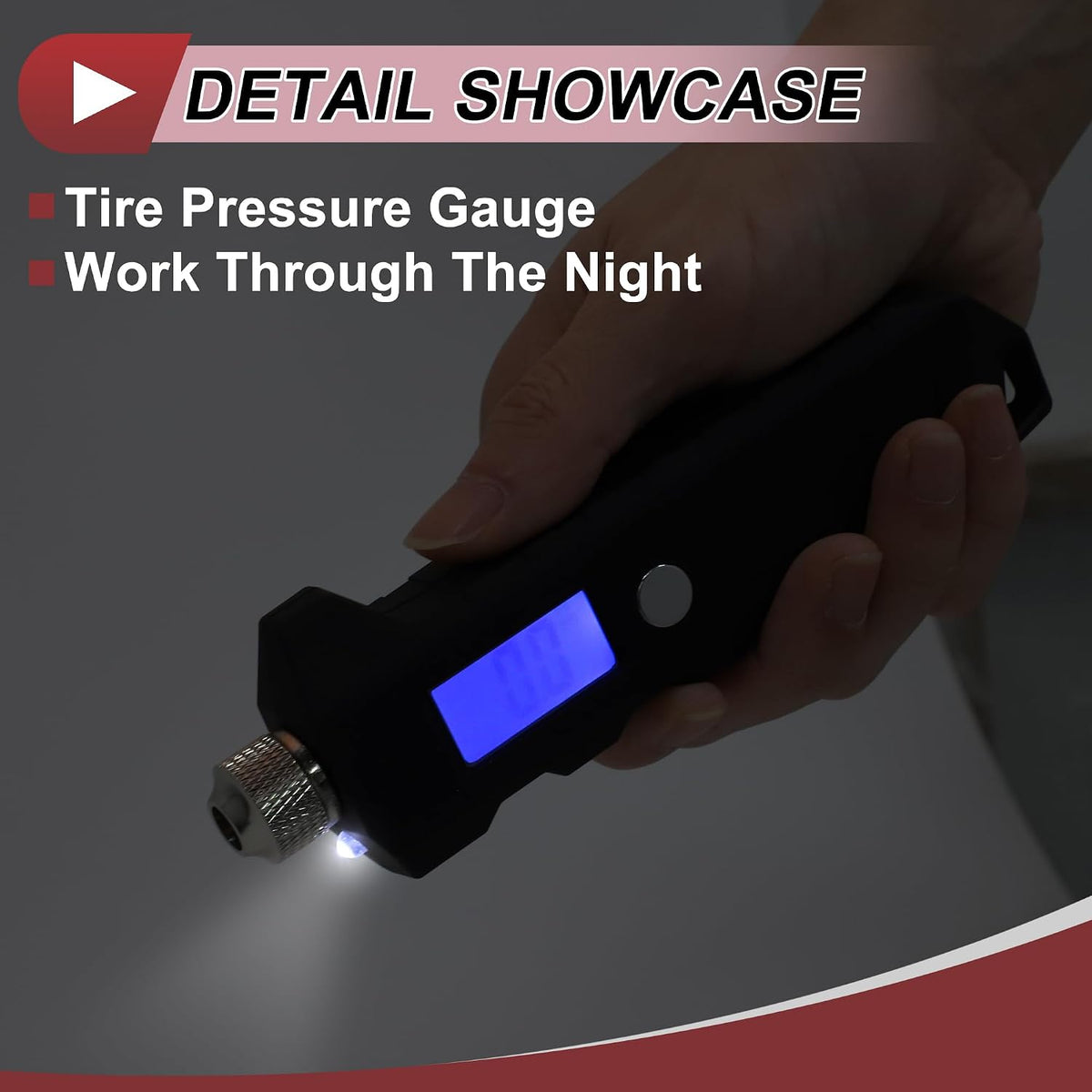 1 Pc Universal Tire Pressure Gauge Without Battery 0-250PSI Air Pressure Meter for Cars