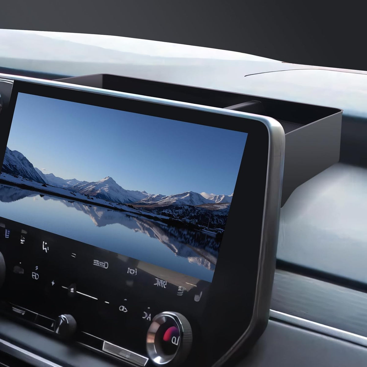 for Pathfinder Dashboard Center Console Organizer 2026 2025 2024 2023 2022 Pathfinder SL/Platinum/Rock Creek Accessories 9’’ Behind Screen Organizer Box Dash Tray-Only for 9" Screen