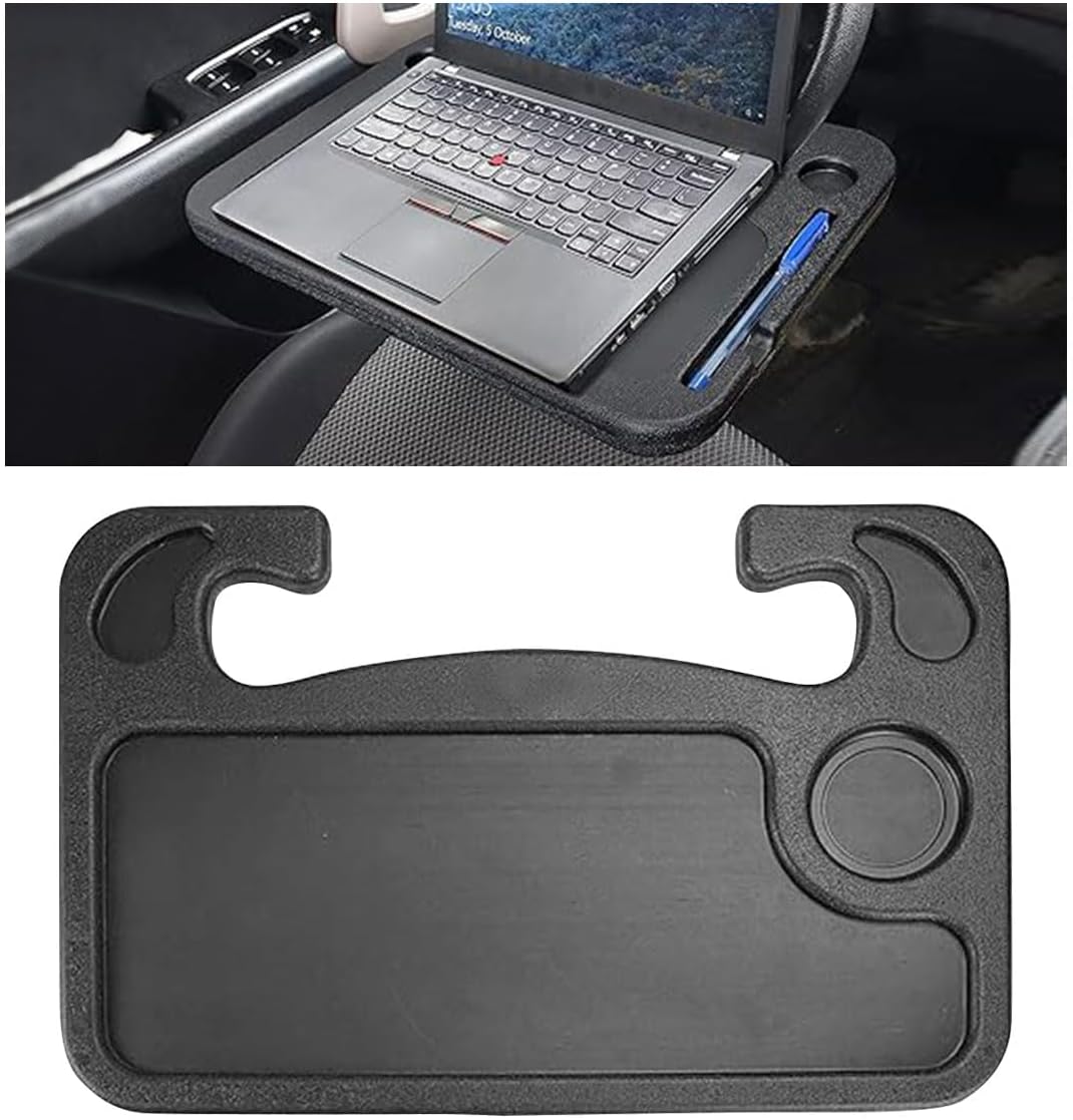 Steering Wheel Tray for Ford Explorer 2020-2025, Portable Auto Laptop Desk Mount Eating Table Driver Food Holder Seat Hook On Accessories