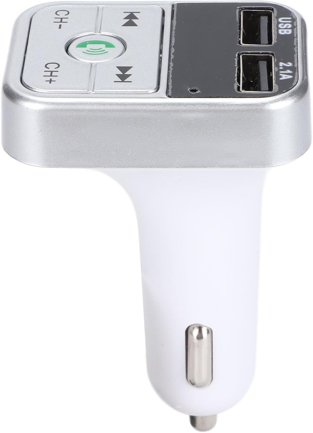 BT 5.0 FM Transmitter Car Kit with Dual USB Charger, Hands Free Calling, Anti Interference Music Streaming, Compatible with iPhone and BT Devices