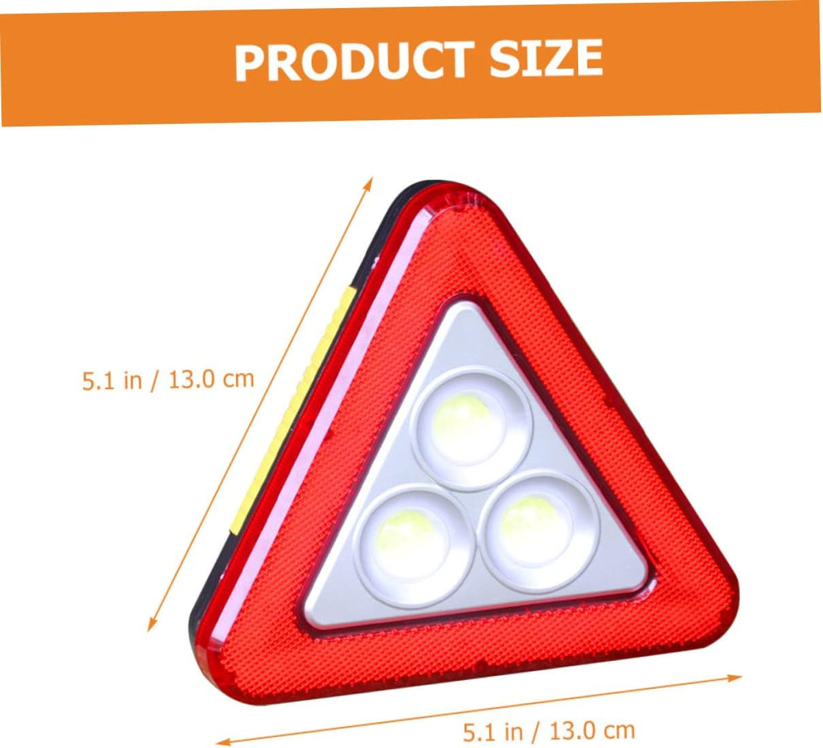 Reflective Roadside Safety Triangle with LED Lights, Plastic