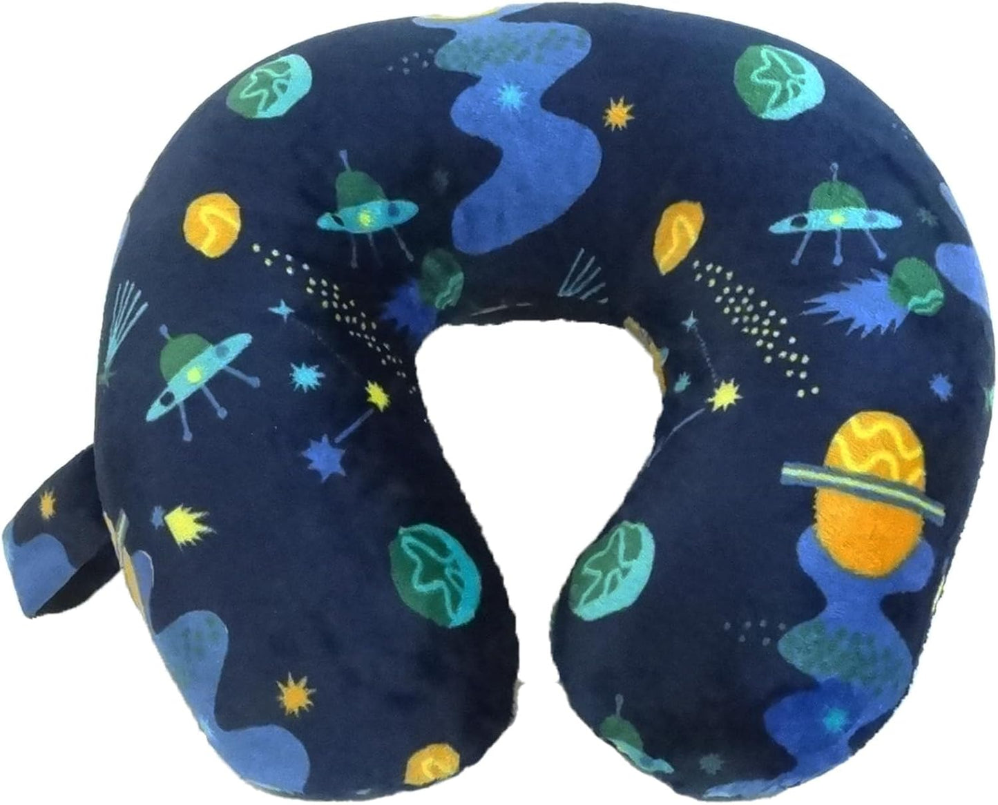 Wolf Essentials Kids Cozy Soft Microfiber Neck Pillow, Compact, Perfect for Plane or Car Travel, Shooting Star