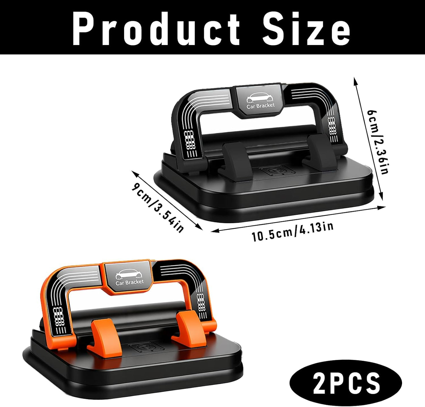 2 PCS Car Phone Holder 360 Degree Rotation,360 Phone Holder Rotating Car,Degree Holder,360 Dashboard Phone Holder,Phone Holders For Your Car Dashboard; Horizontal And Vertical Angles Are Adjustable