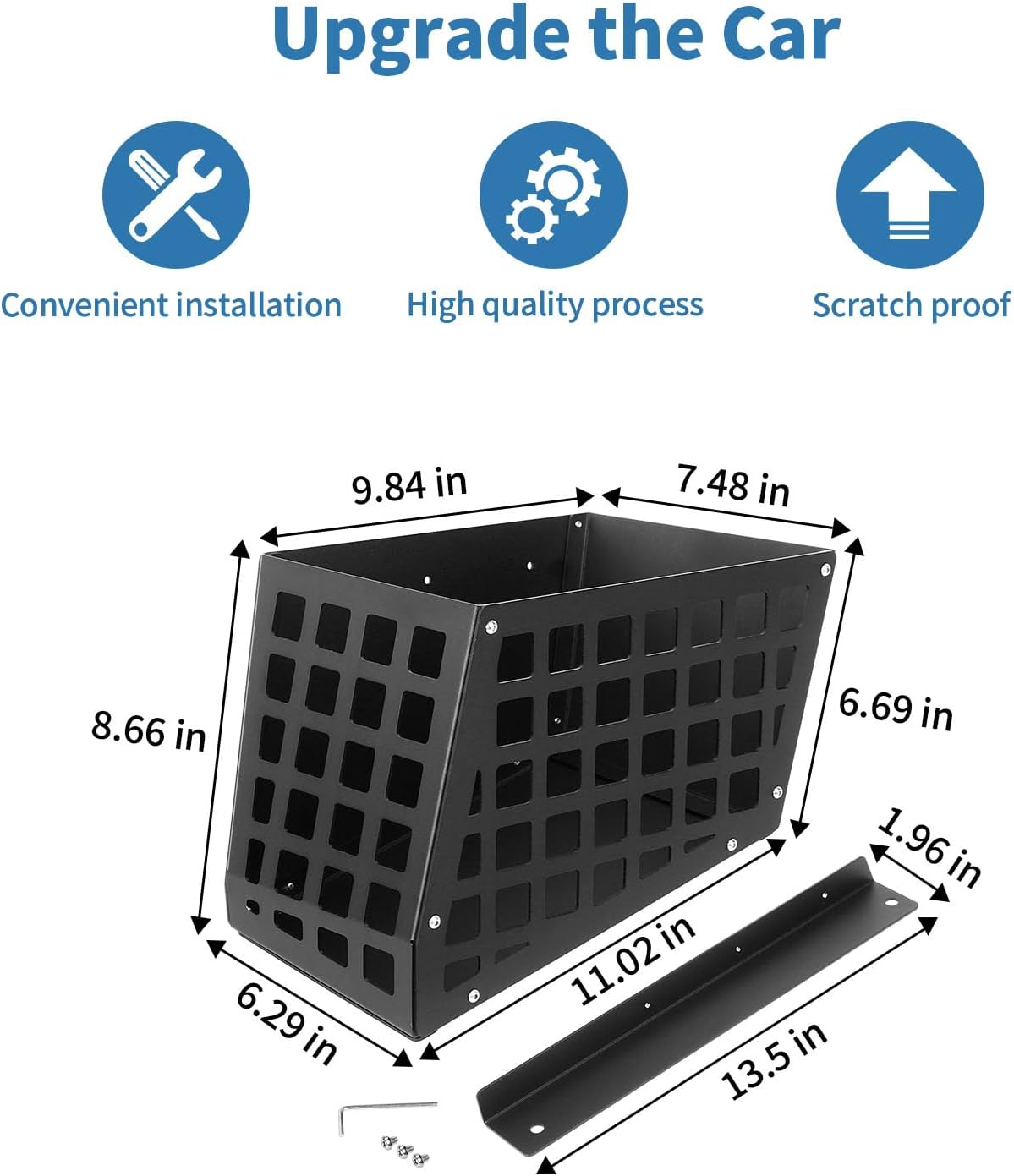 for Jeep JLU Trunk Right Side Molle Storage Bin Cargo Space Organizer Basket System Storage Carrier Box for Jeep Wrangler JLU 2018-2023 4DR Modular Storage Solution for Hardtop
