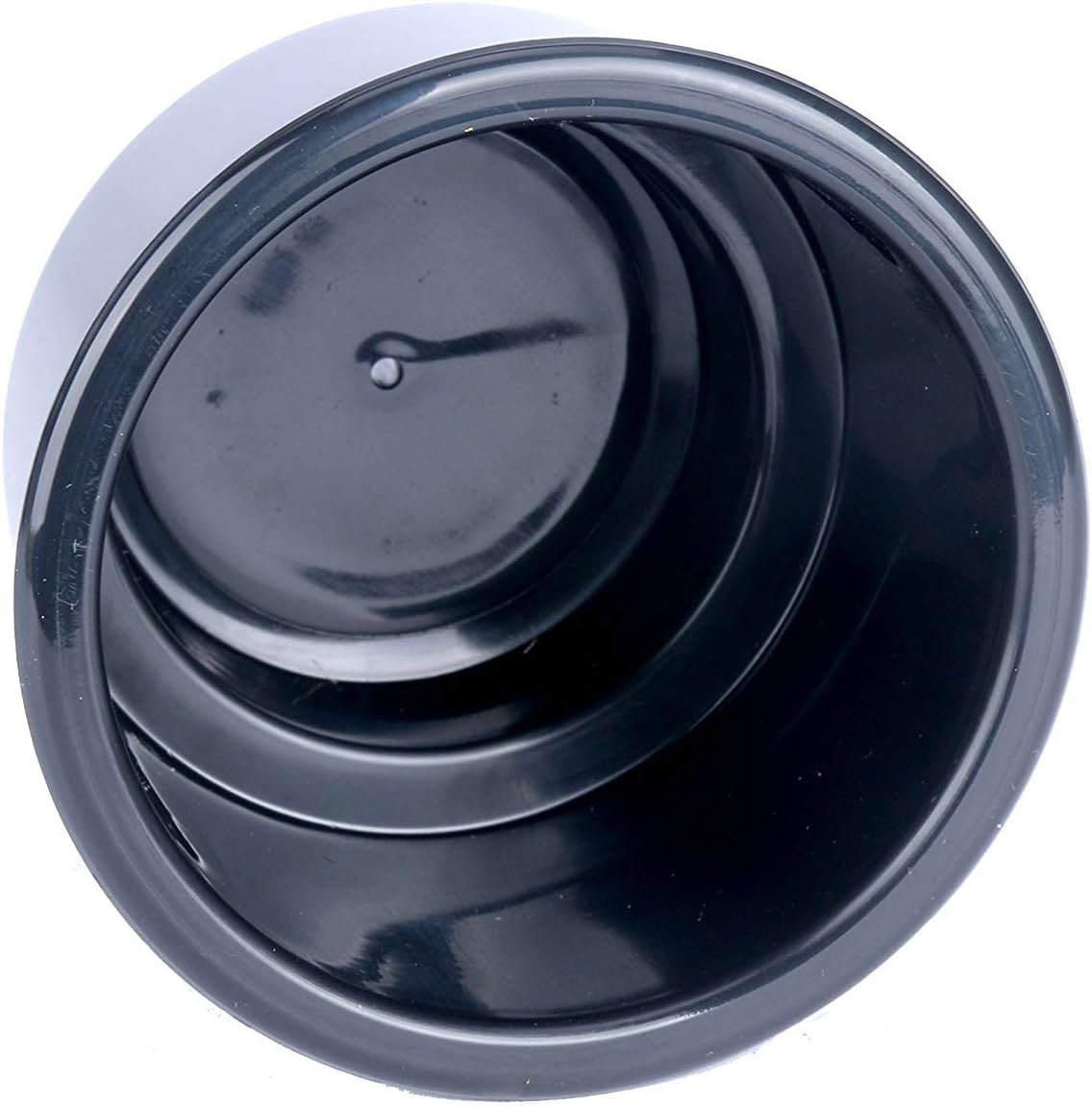 (Set of 5) Amarine-Made Black Recessed Drop in Plastic Cup Drink Can Holder with Drain for Boat Car Marine Rv - Black